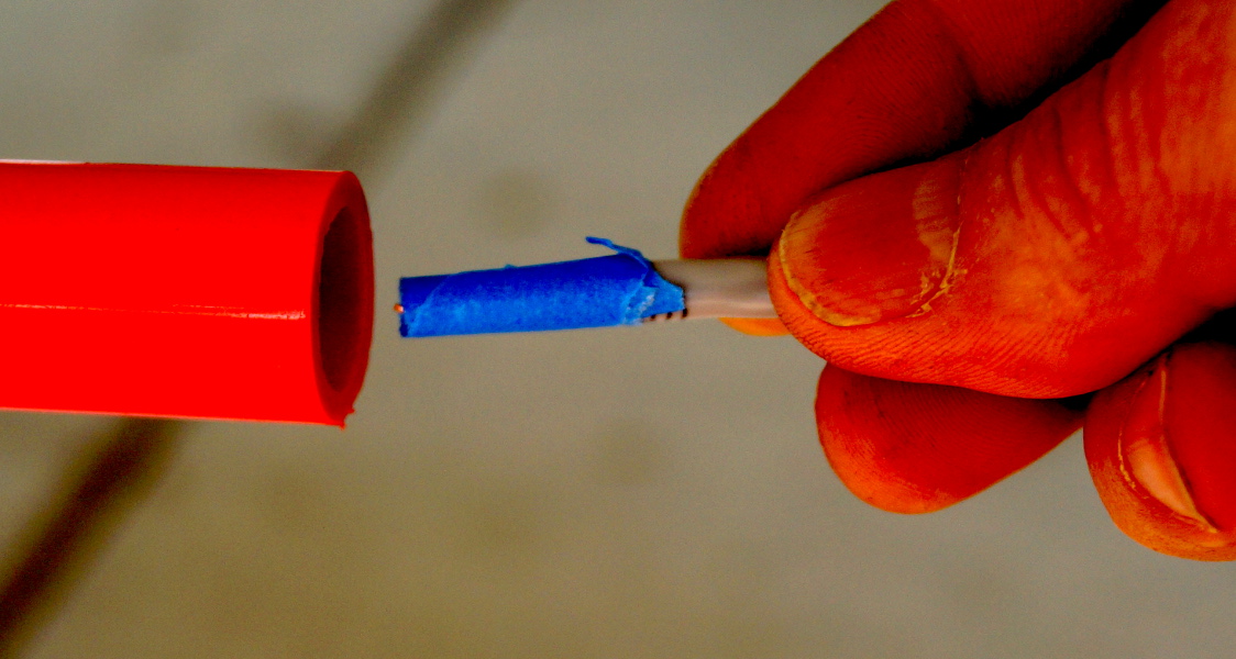 Wheelchair Joystick Cable Wrapped in Masking Tape