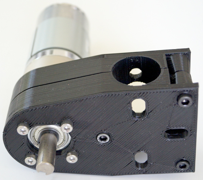 Wheelchair Motor Bracket Mounted to Motor